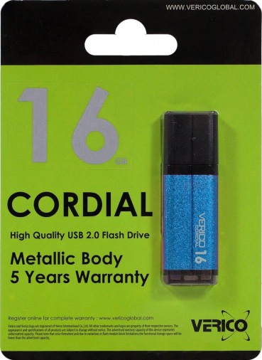 Накопитель Verico USB 16Gb Cordial SkyBlue Накопитель Verico USB 16Gb Cordial SkyBlue