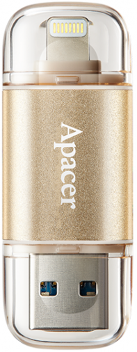 Накопитель USB 64GB Apacer AH190 Lightning Dual USB 3.1 Gold Накопитель USB 64GB Apacer AH190 Lightning Dual USB 3.1 Gold