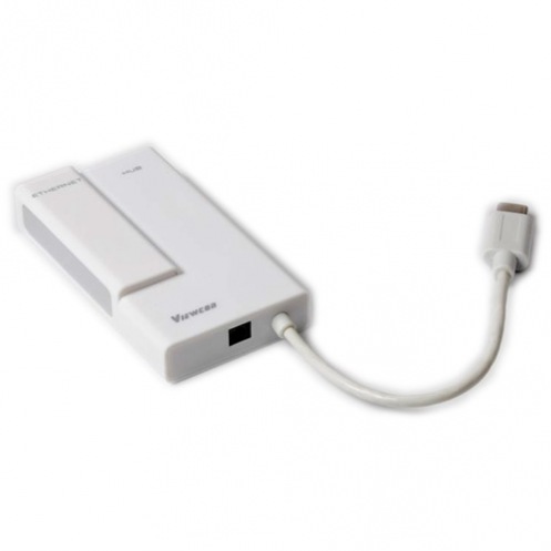 Адаптер Viewcon VC 450 White Type-C/Ethernet + hub Адаптер Viewcon VC 450 White Type-C/Ethernet + hub
