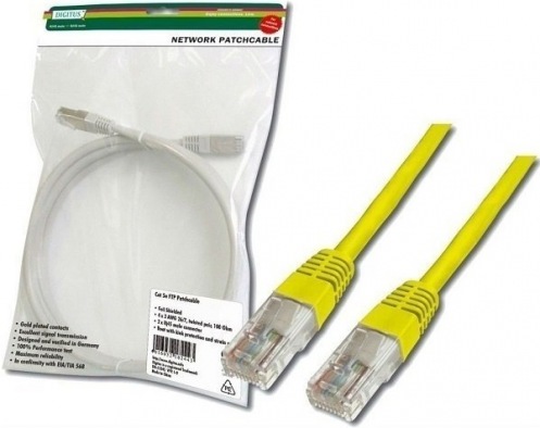 Патч-корд DIGITUS CAT 5e UTP, 5м, AWG 26/7, PVC (DK-1511-050/Y) желтый Патч-корд DIGITUS CAT 5e UTP, 5м, AWG 26/7, PVC (DK-1511-050/Y) желтый