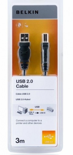 Кабель Belkin USB 2.0 (AM/BM) 3m (F3U154bt3M) Кабель Belkin USB 2.0 (AM/BM) 3m (F3U154bt3M)