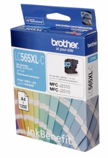 Картридж Brother MFC-J2310/J3520 XL Cyan 1 200стр. (LC565XLC) Картридж Brother MFC-J2310/J3520 XL Cyan 1 200стр. (LC565XLC)