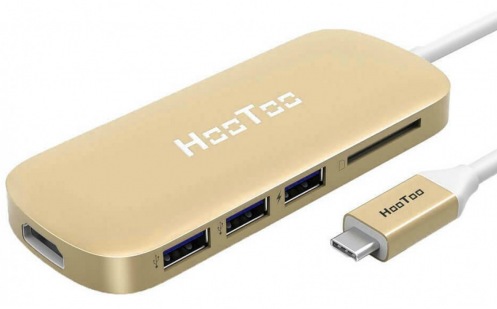 USB-хаб HooToo Shuttle Type-C Hub Gold (HT-UC001-GD) USB-хаб HooToo Shuttle Type-C Hub Gold (HT-UC001-GD)
