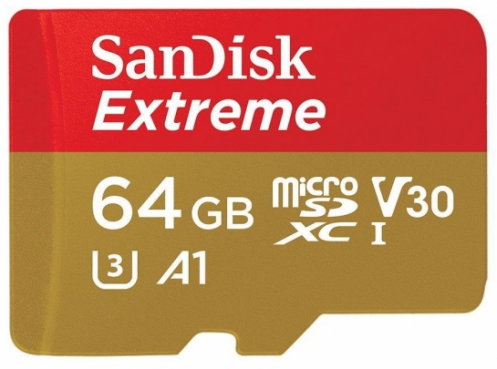 Карта памяти SANDISK microSDXC 64GB A1 C10 V30 UHS-I U3 Карта памяти SANDISK microSDXC 64GB A1 C10 V30 UHS-I U3