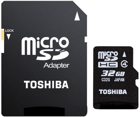 Карта памяти TOSHIBA microSDHC 32 GB 4 Class + аdapter Карта памяти TOSHIBA microSDHC 32 GB 4 Class + аdapter