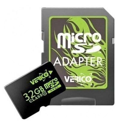 Карта памяти Verico MicroSDHC 32GB UHS-I (Class 10)+SD adapter Карта памяти Verico MicroSDHC 32GB UHS-I (Class 10)+SD adapter