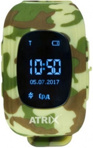 Часы детские ATRIX Smartwatch iQ300 GPS Camo Часы детские ATRIX Smartwatch iQ300 GPS Camo