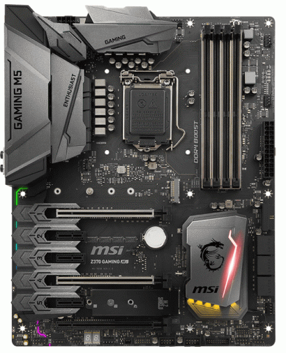 Материнская плата MSI Z370 GAMING M5 (s1151, Z370) ATX Материнская плата MSI Z370 GAMING M5 (s1151, Z370) ATX