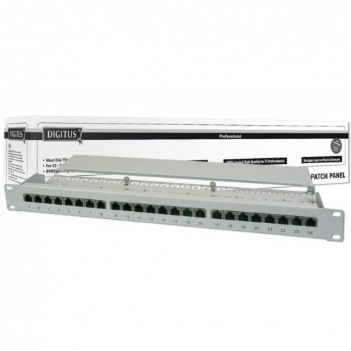 Патч-панель DIGITUS 19" 1U, 24 порта, 5e FTP в сборе Патч-панель DIGITUS 19" 1U, 24 порта, 5e FTP в сборе
