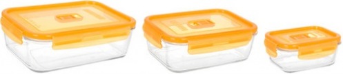 Набор форм для хранения LUMINARC PURE BOX ACTIVE NEON N0338 Набор форм для хранения LUMINARC PURE BOX ACTIVE NEON N0338