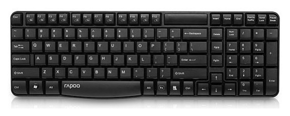 Клавіатура RAPOO Wireless Keyboard black (Е1050) в Києві