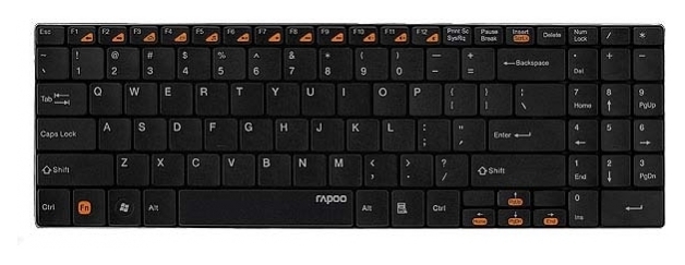 Клавіатура RAPOO Wireless Ultra-slim Keyboard black (Е9070) в Києві