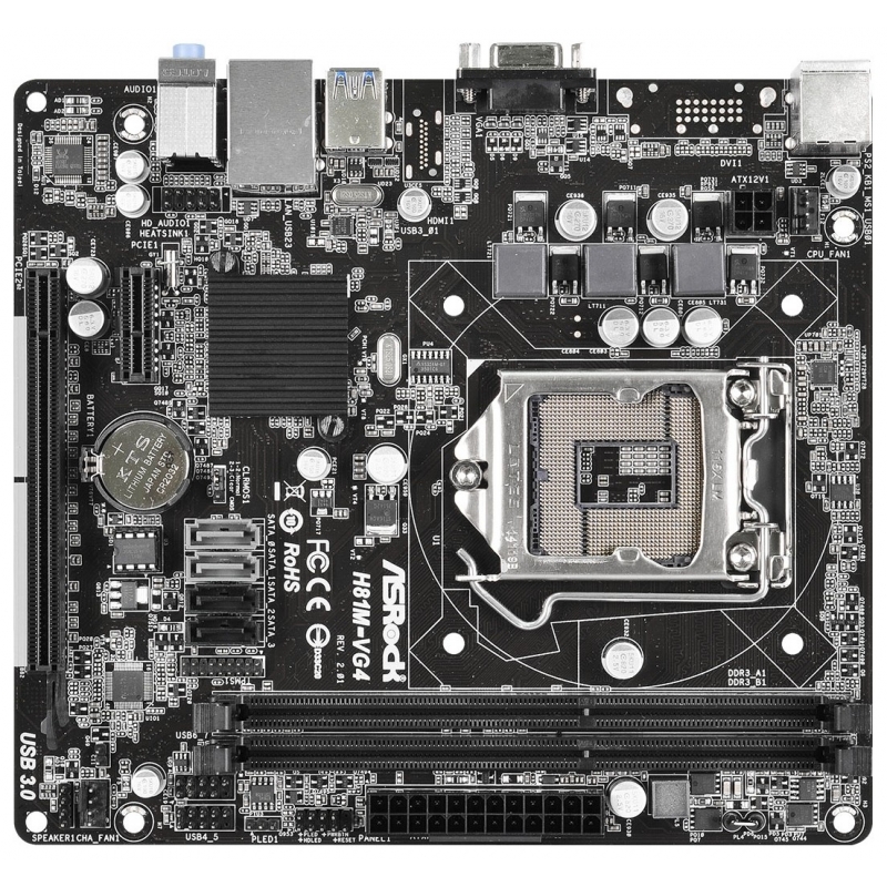 Материнська плата ASRock H81M-VG4 R2.0 (s1150, H81) mATX в Києві