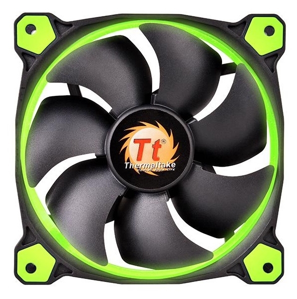 Вентилятор Thermaltake Riing 14 (CL-F039-PL14GR-A) 140мм, 1400об/мин, 3pin, 28.1dBA, Green LED в Киеве