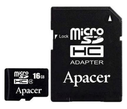 Карта памяти Apacer microSDHC Class4 16Gb w/1 Adapter RP (AP16GMCSH4-R) в Киеве