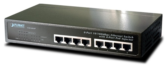 Коммутатор PoE Planet FSD-804P-EU (8-Port 10/100Mbps with 4-Port PoE) в Киеве