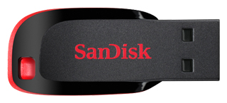 USB-накопичувач 16GB SANDISK Cruzer Blade USB 2.0 (SDCZ50C-016G-B35W) в Києві