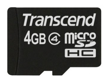 Карта памяти TRANSCEND microSDHC 4Гб Class 4 + SD adapter (TS4GUSDHC4) в Києві