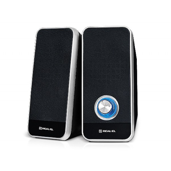 Колонки 2.0 REAL-EL S-80, USB, черные купить по низкой цене в Киеве, Харькове, Днепре, Одессе, Запорожье, Украине | Интернет-магазин Eldorado