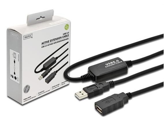 Кабель DIGITUS USB 2.0 (AM/AF) 10м Black (DA-73100-1) в Києві