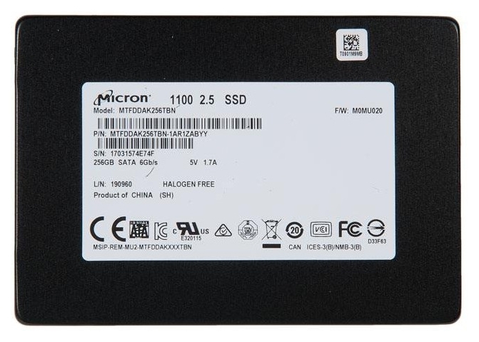 Накопитель SSD 256GB Crucial MICRON 1100 (MTFDDAK256TBN-1AR1ZABYY) в Киеве