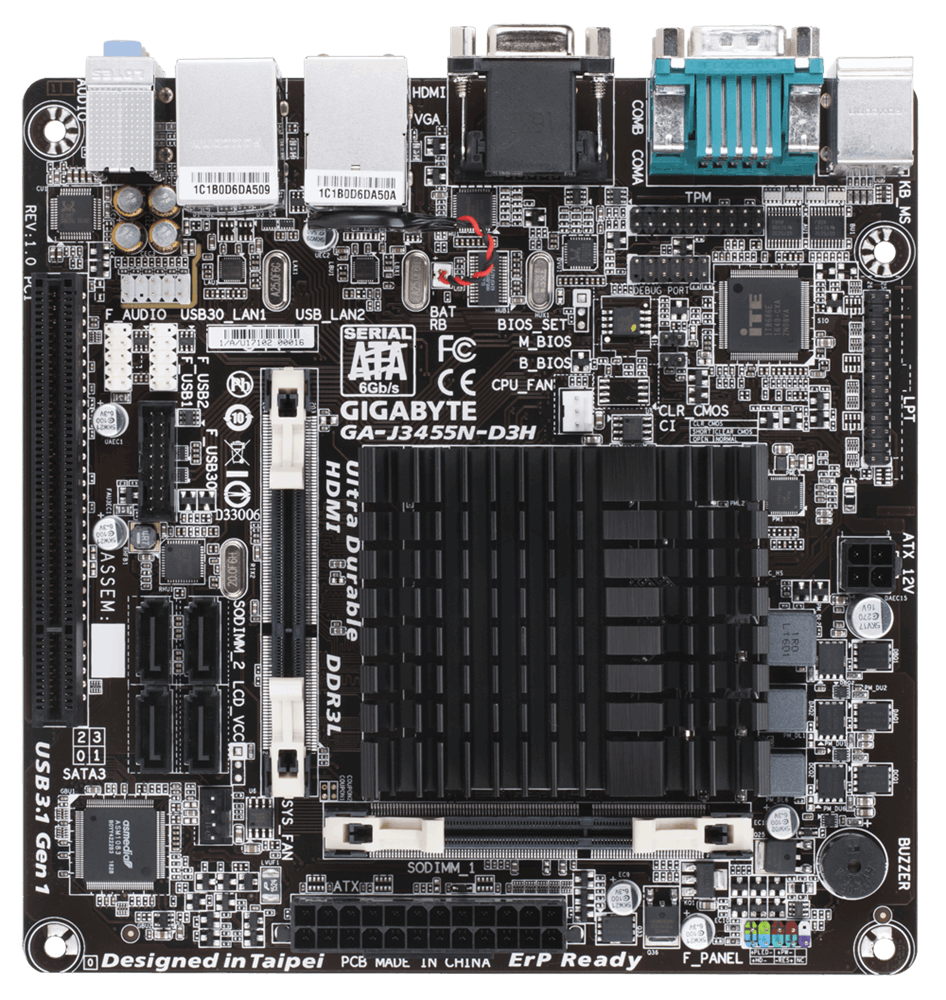 Материнская плата GIGABYTE GA-J3455N-D3H (Celeron J3455) ITX в Києві