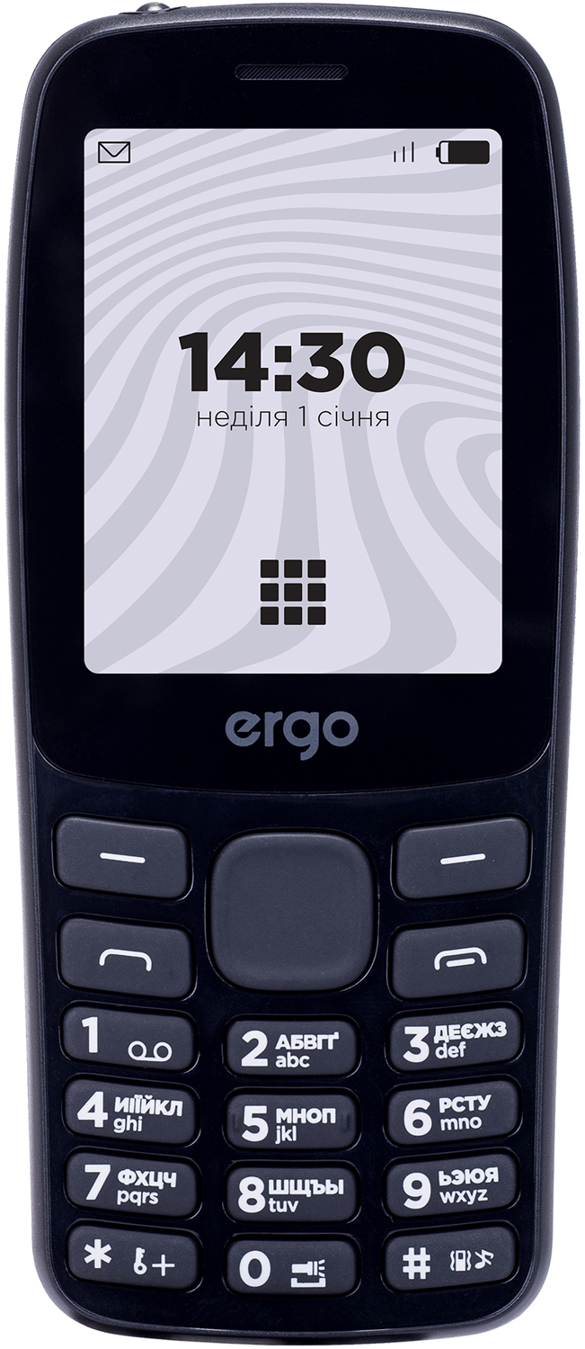Мобильный телефон ERGO B241 Dual Sim Black в Киеве