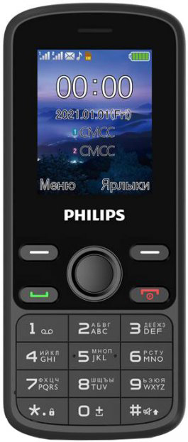 Мобільний телефон PHILIPS Xenium E111 Black в Києві