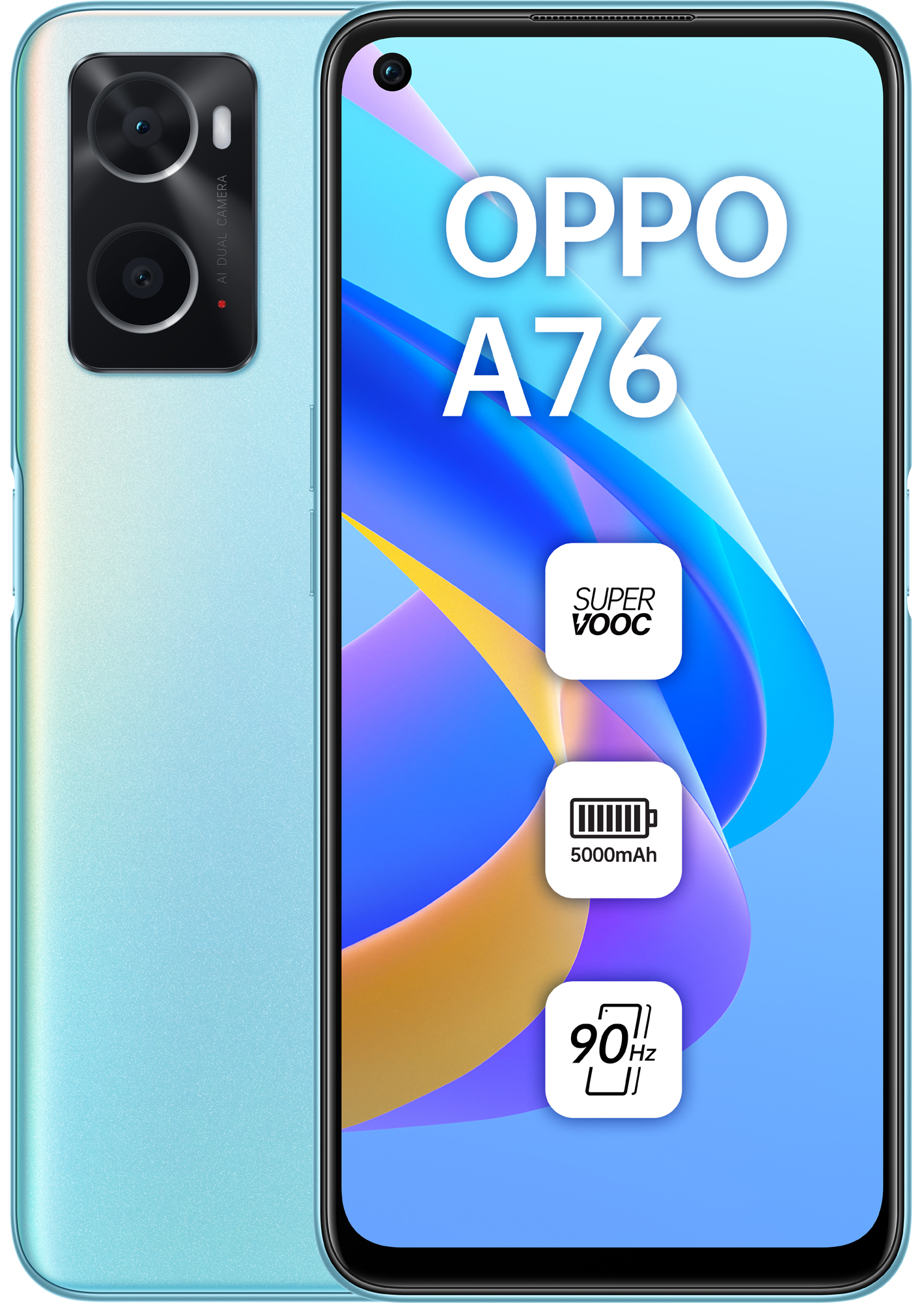Смартфон OPPO A76 4/128GB Glowing Blue в Києві