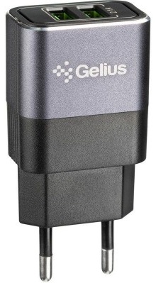 Сетевое зарядное устройство Gelius Iron GP-HC05 2 Black-Gray (74889) в Киеве