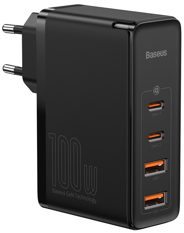 Мережевий зарядний пристрій BASEUS Pro Quick Charger 100W Black (CCGAN2P-L01) в Києві