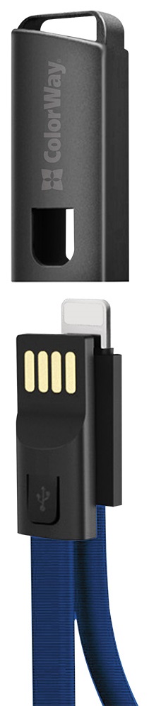 УЦІНКА! Кабель Colorway USB - Apple Lightning  0,2м/2.4А/П/синій (2009864680180) в Києві