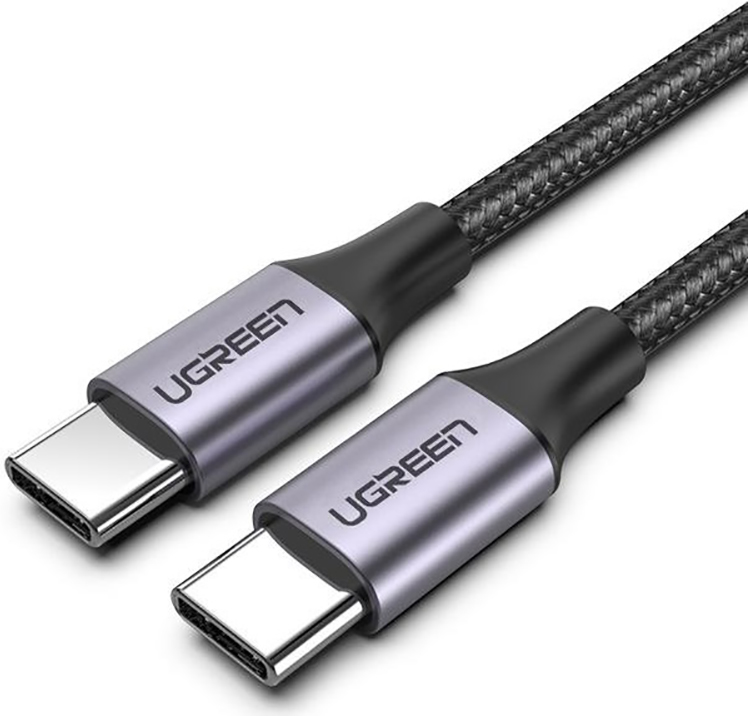 Кабель UGREEN US261 USB Type-C - USB Type-C, 1m Gray Black 50150 (90402006) в Києві