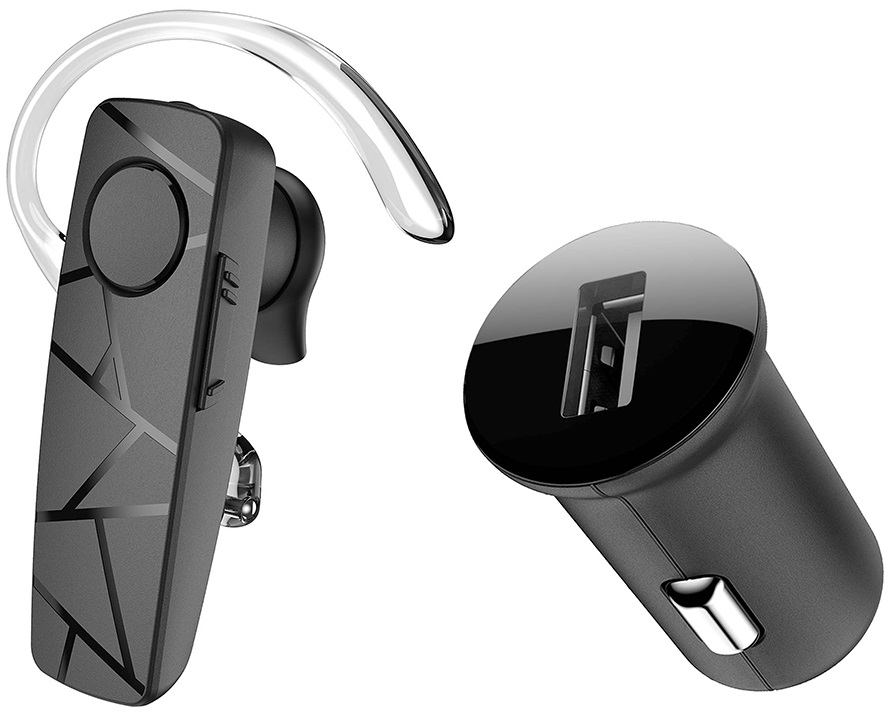 Моно-гарнітура Tellur Vox 60 Bluetooth Headset (with Car Charger) (TLL511381) в Києві