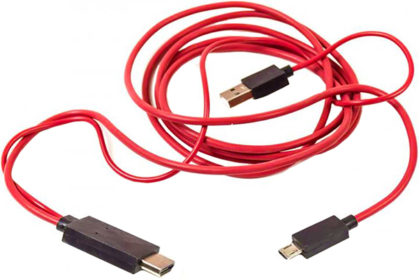 Кабель POWERPLANT HDMI/micro USB/USB 1.8 м (MHL) (CA910861) в Києві