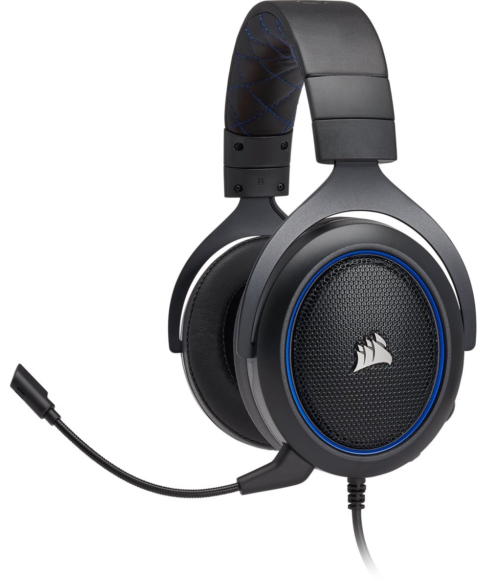 Гарнитура игровая CORSAIR HS50 Black/Blue (CA-9011172-EU) в Киеве