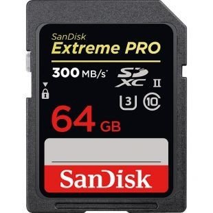 Карта памяти SanDisk 64GB SDXC C10 UHS-II R300/W260MB/s 4K Extreme Pro в Киеве