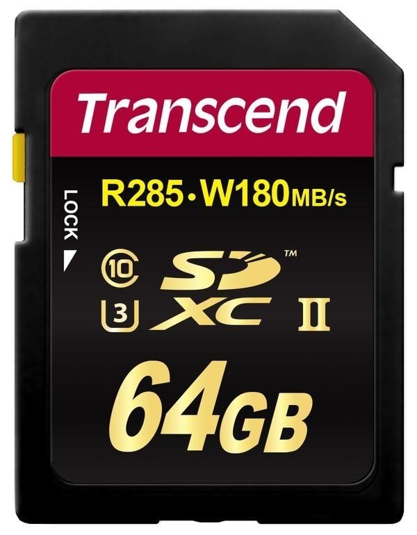 Карта памяти Transcend 64GB SDXC C10 UHS-II U3 R285/W180MB/s 4K в Киеве