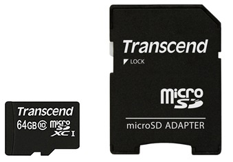 Карта пам'яті Transcend 32GB microSDHC C10 + SD (TS32GUSDHC10) в Києві