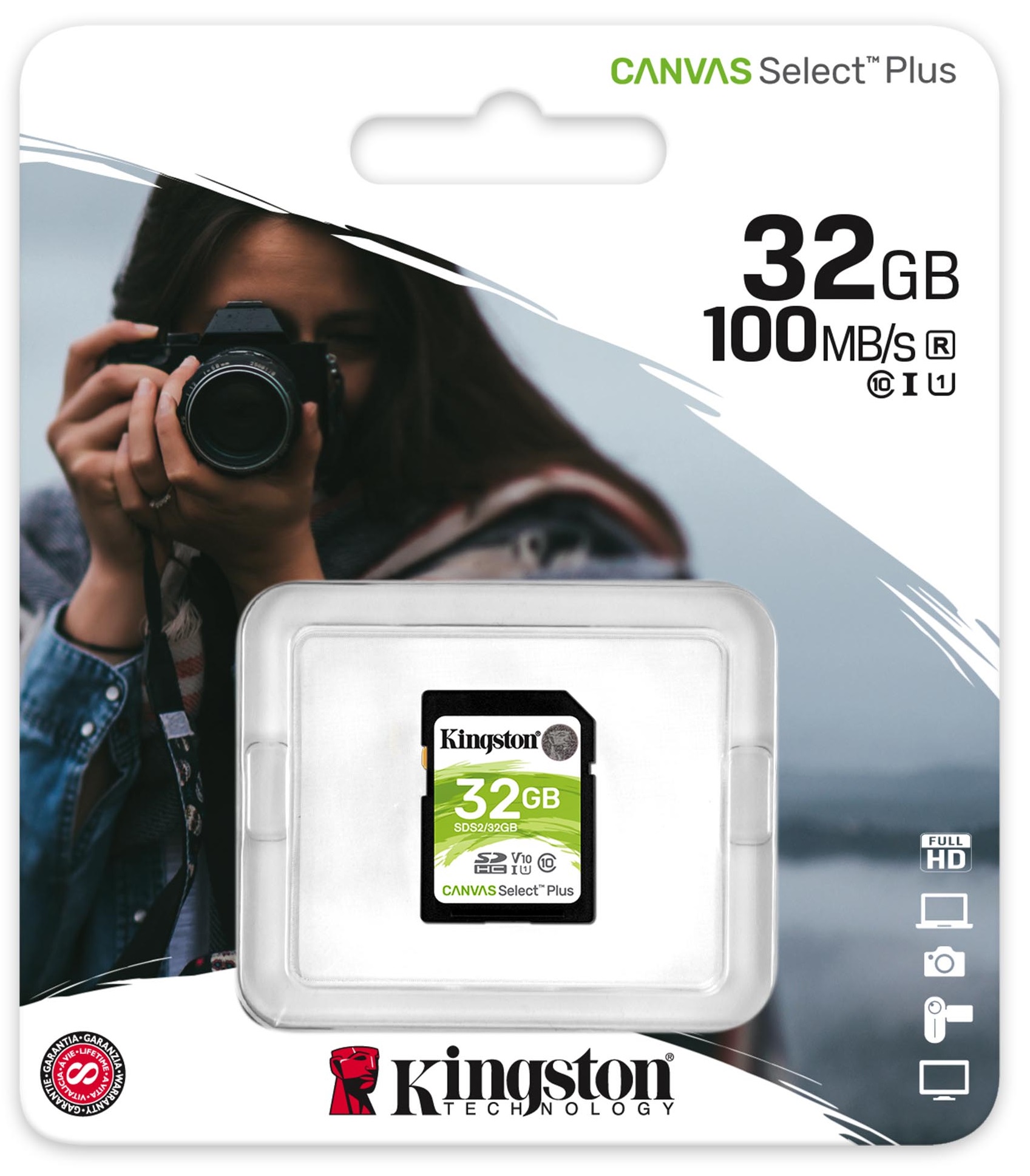 Карта пам'яті KINGSTON SDHC 32GB C10 UHS-I (SDS2/32GB) в Києві