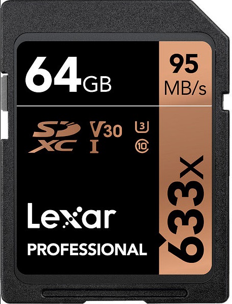 Карта памяти LEXAR 64GB Professional 633x SDXC UHS-I (LSD64GCB633) в Киеве