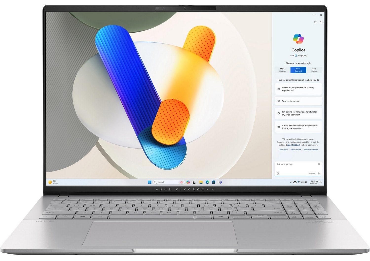 Ноутбук ASUS Vivobook S16 OLED M5606WA-MX023X Cool Silver (90NB14B3-M00140) в Києві
