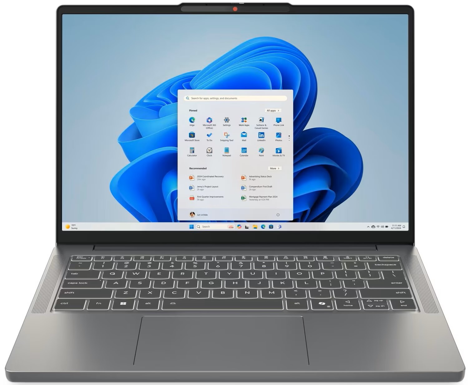 Ноутбук LENOVO IdeaPad Slim 3 14IRH10 Сірий (83K000AURA) в Києві