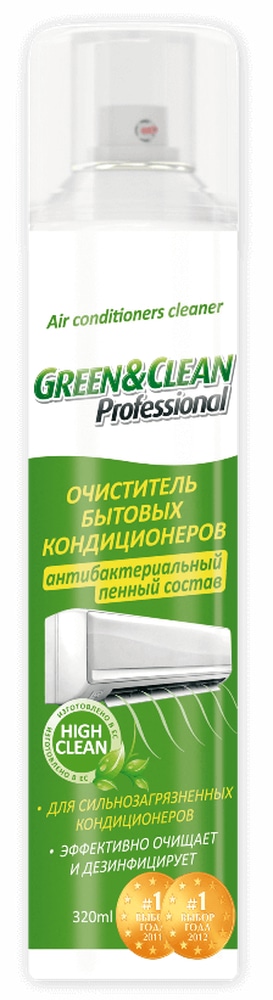 Очисник кондиціонерів GREEN&CLEAN 320мл (антибактеріальний) в Києві