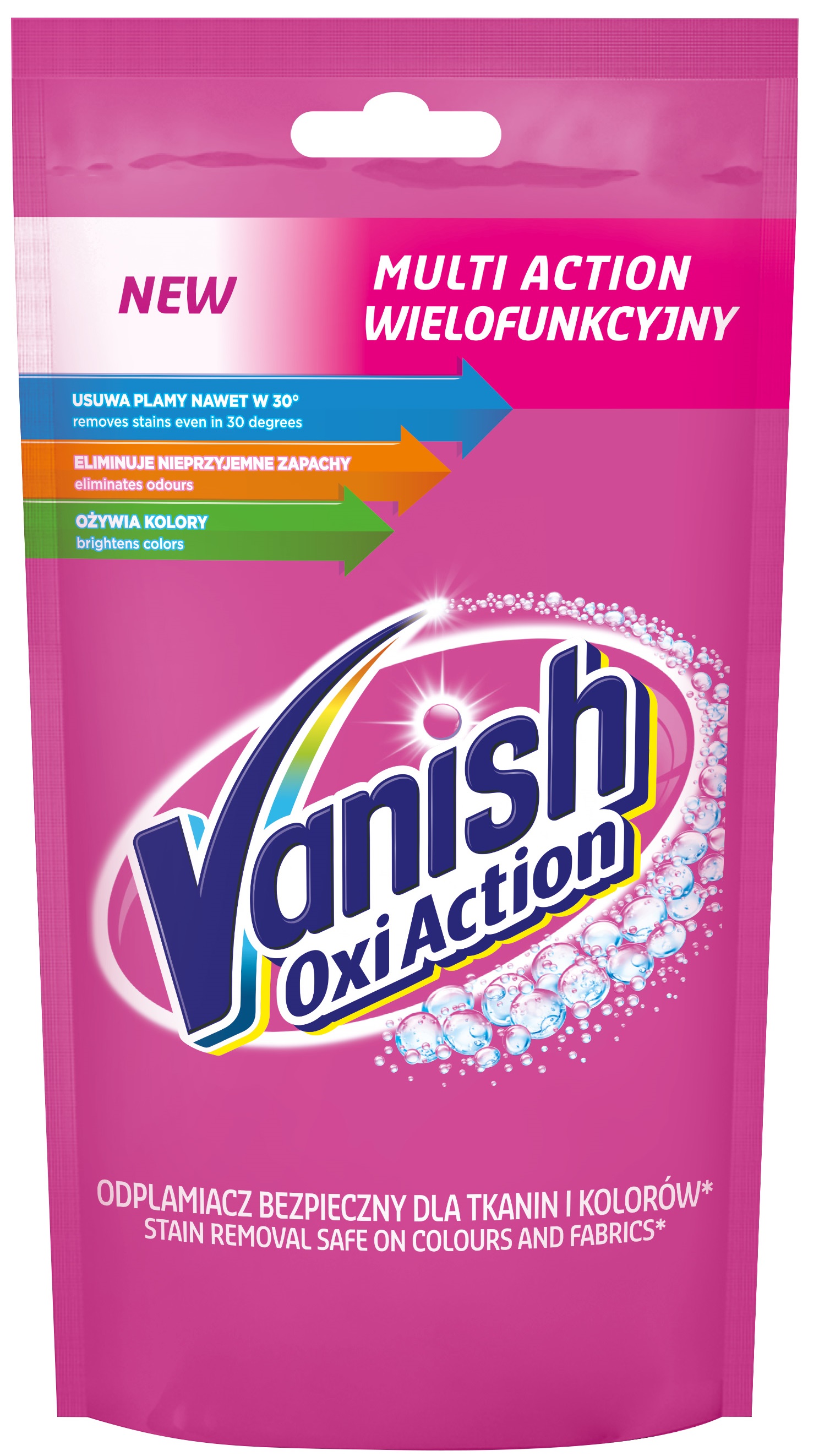 Засіб для видалення плям VANISH Oxi Action 100мл, рожевий в Києві