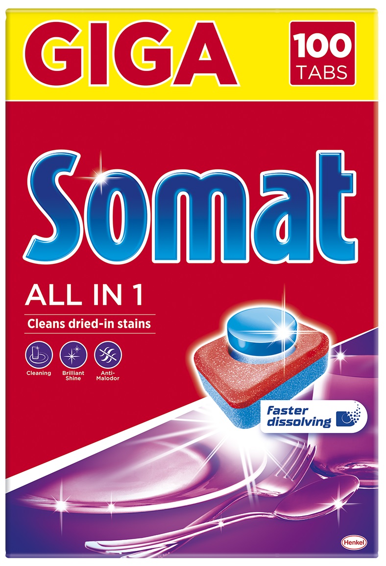 Таблетки для посудомийної машини SOMAT All in 100 шт. (2170499) в Києві