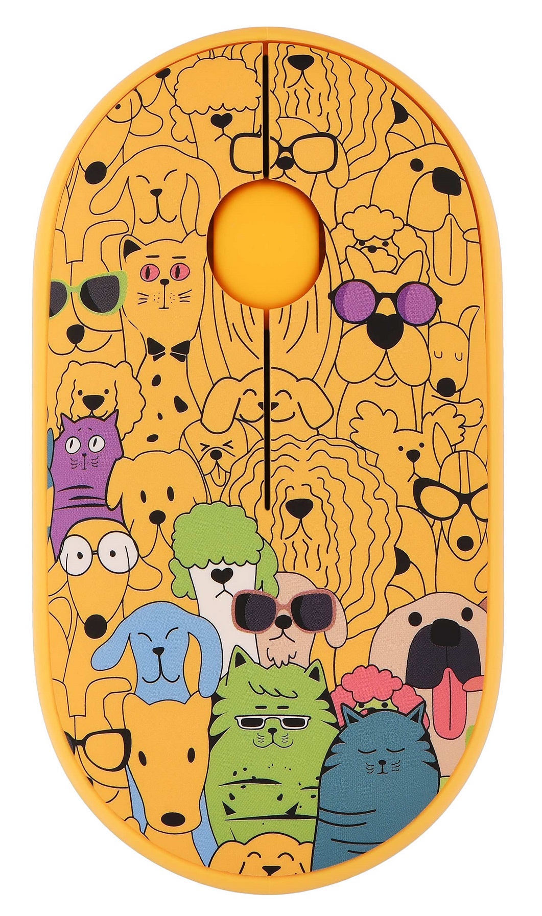 Миша 2E MF300 Pets Cats&Dogs Silent WL BT Yellow (2E-MF300WPETSYW) в Києві