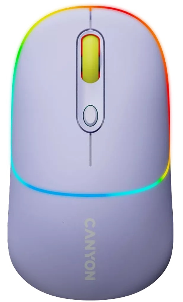 Миша CANYON MW-22 Dual Band RGB Lavender (CNS-CMSW22ML) в Києві