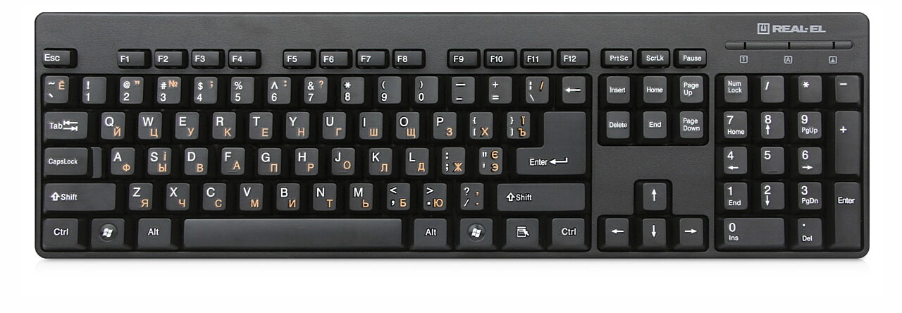 Клавіатура REAL-EL 502 Standard USB Black в Києві