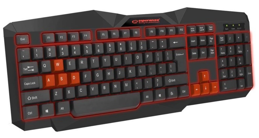 Ігрова клавіатура Keyboard EGK201 Red USB LED в Києві